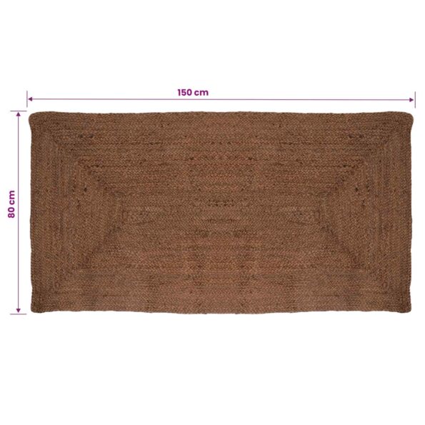 vidaXL Koberec do oblasti Sivá 80 x 150 cm Juta – Obrázok 5