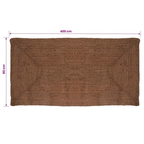 vidaXL Koberec do oblasti Sivá 80 x 400 cm Juta – Obrázok 5
