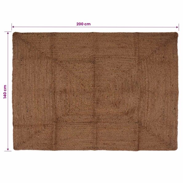 vidaXL Koberec do oblasti Sivá 140 x 200 cm Juta – Obrázok 5