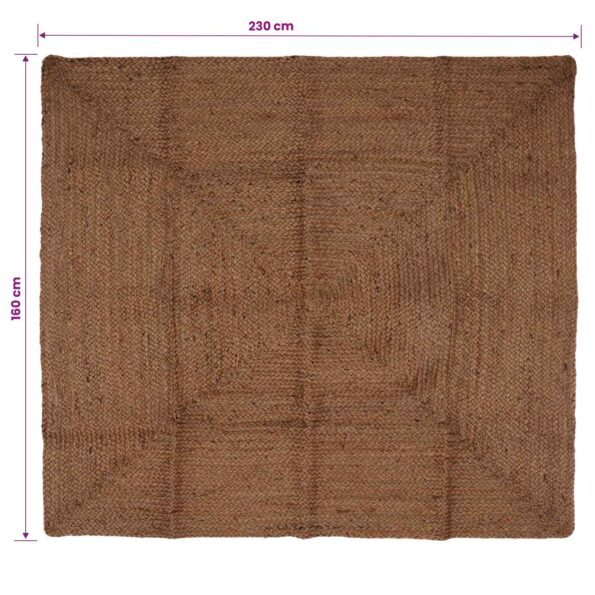 vidaXL Koberec do oblasti Sivá 160 x 230 cm Juta – Obrázok 5