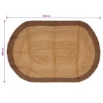 vidaXL Koberec do oblasti Sivá 100 x 152 cm Juta – Obrázok 5