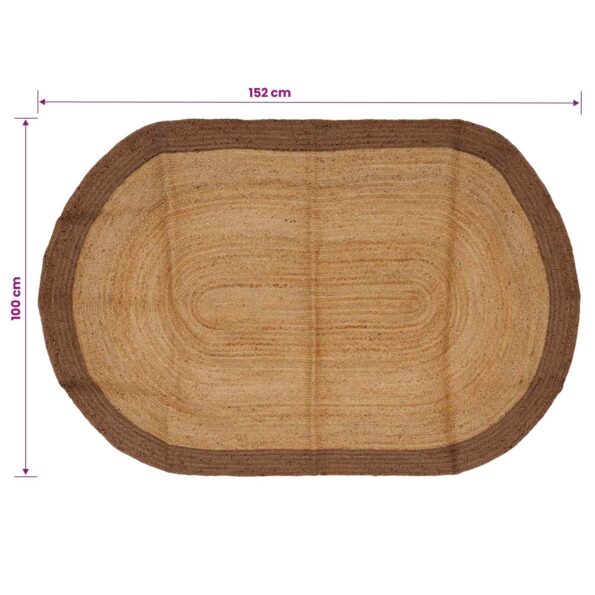 vidaXL Koberec do oblasti Sivá 100 x 152 cm Juta – Obrázok 5