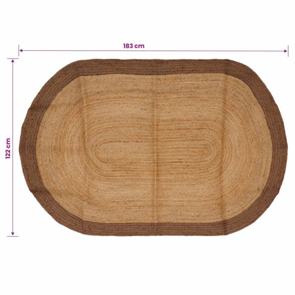 vidaXL Koberec do oblasti Sivá 122 x 183 cm Juta – Obrázok 5