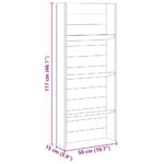 vidaXL Regály na rastliny Hnedá 50 x 15 x 117 cm – Obrázok 9