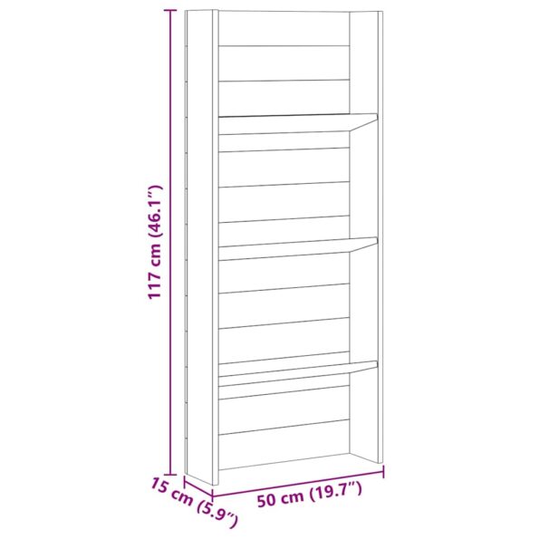 vidaXL Regály na rastliny Hnedá 50 x 15 x 117 cm – Obrázok 9
