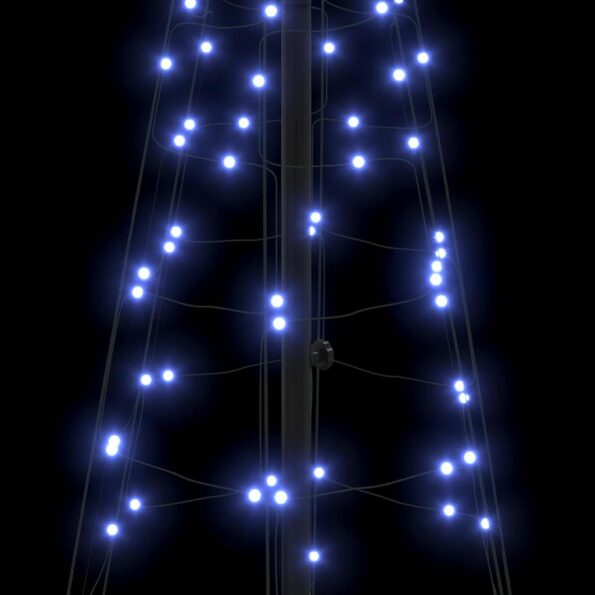 vidaXL LED vianočný stromček EKENAS 250 cm 390 LED Modrá Oceľ Modrá – Obrázok 7
