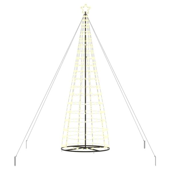 vidaXL LED vianočný stromček EKENAS 400 cm 800 LED Teplá biela Oceľ – Obrázok 2