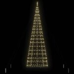 vidaXL LED vianočný stromček EKENAS 400 cm 800 LED Teplá biela Oceľ – Obrázok 5