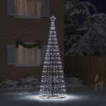 vidaXL LED vianočný stromček EKENAS 400 cm 800 LED Studená biela Oceľ