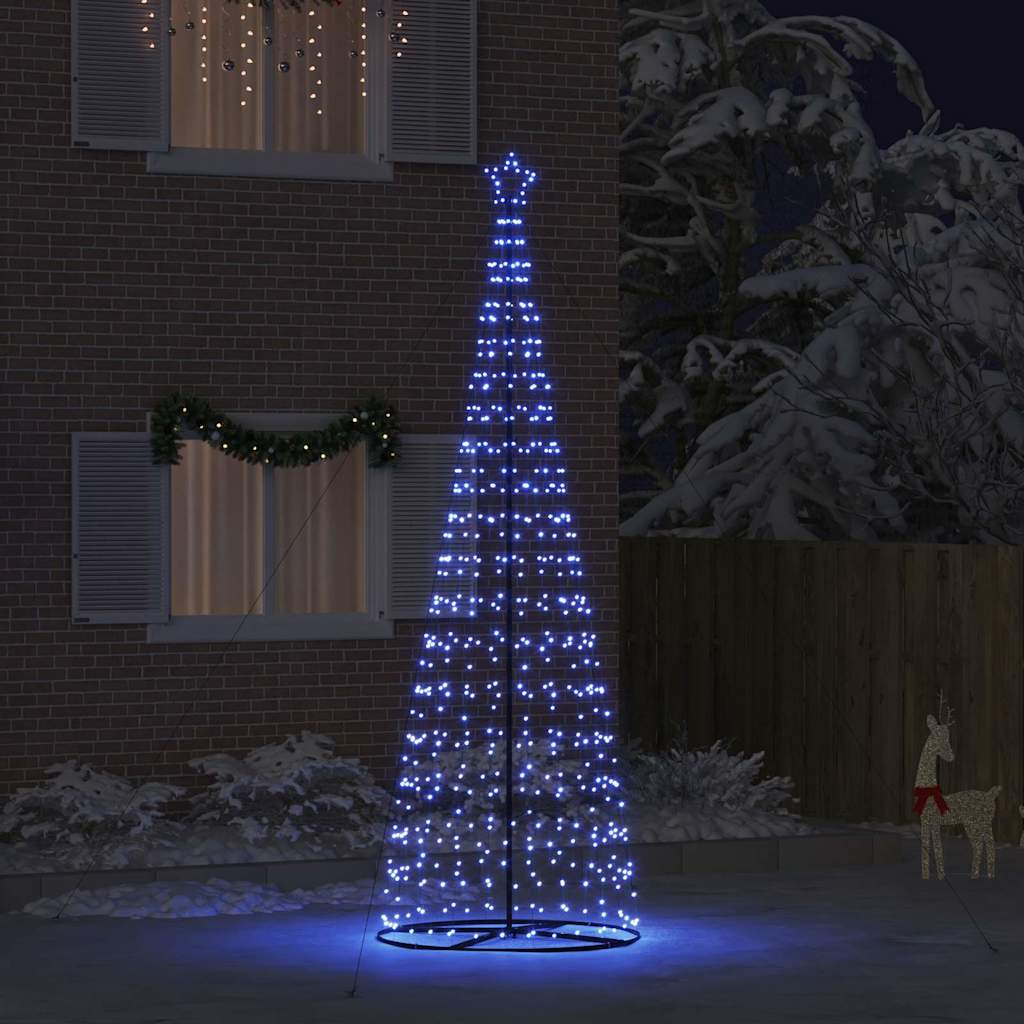 42018764_1.jpg vidaXL LED vianočný stromček EKENAS 400 cm 800 LED Modrá Oceľ Modrá – Obrázok 1