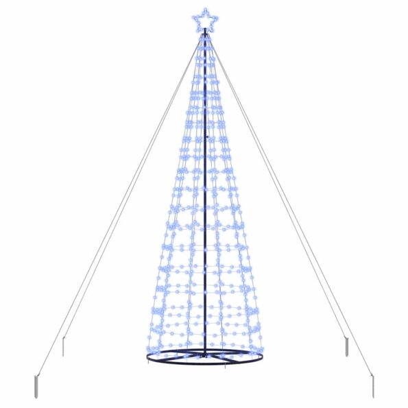 vidaXL LED vianočný stromček EKENAS 400 cm 800 LED Modrá Oceľ Modrá – Obrázok 2