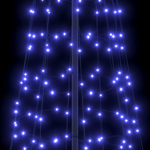 vidaXL LED vianočný stromček EKENAS 400 cm 800 LED Modrá Oceľ Modrá – Obrázok 7