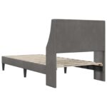 vidaXL Rám postele s čelnou doskou Tmavosivá 100 x 190 cm Zamat – Obrázok 6