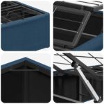 vidaXL Elektrický nastaviteľný rám postele Modrá 200 x 70 x 33,5 cm – Obrázok 8