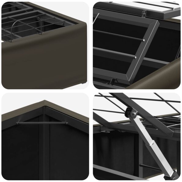 vidaXL Elektrický nastaviteľný rám postele Sivá 200 x 70 x 33,5 cm – Obrázok 8