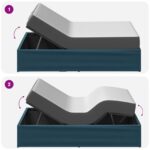 vidaXL Elektrický nastaviteľný rám postele Modrá 200 x 70 x 33,5 cm – Obrázok 10