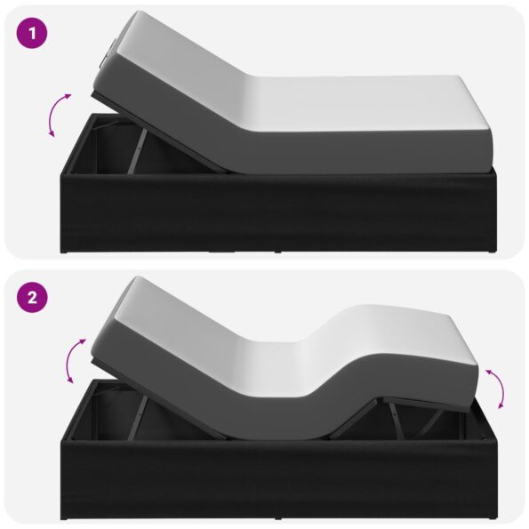 vidaXL Elektrický nastaviteľný rám postele Čierna 200 x 80 x 33,5 cm – Obrázok 10
