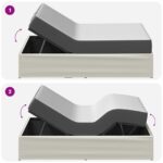 vidaXL Elektrický nastaviteľný rám postele Biela 200 x 80 x 33,5 cm – Obrázok 10