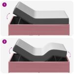 vidaXL Elektrický nastaviteľný rám postele Ružová 200 x 80 x 33,5 cm – Obrázok 10