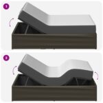 vidaXL Elektrický nastaviteľný rám postele Sivá 200 x 90 x 33,5 cm – Obrázok 10