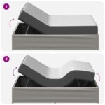vidaXL Elektrický nastaviteľný rám postele Svetlosivá – Obrázok 10