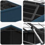 vidaXL Elektrický nastaviteľný rám postele Modrá 200 x 90 x 33,5 cm – Obrázok 8