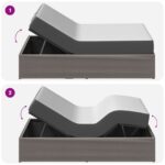 vidaXL Elektrický nastaviteľný rám postele Sivohnedá – Obrázok 10