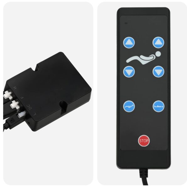 vidaXL Elektrický nastaviteľný rám postele Sivohnedá – Obrázok 9