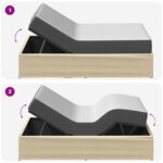 vidaXL Elektrický nastaviteľný rám postele Krémová 200 x 100 x 33,5 cm – Obrázok 10