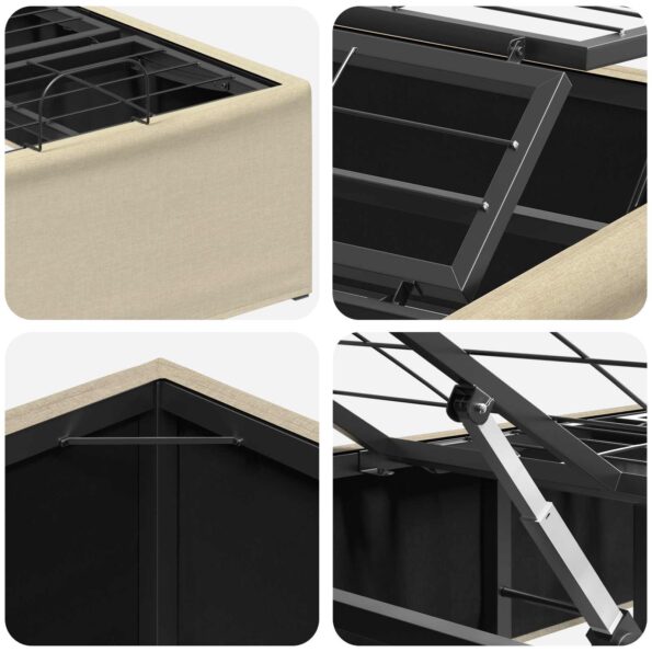 vidaXL Elektrický nastaviteľný rám postele Krémová 200 x 100 x 33,5 cm – Obrázok 8