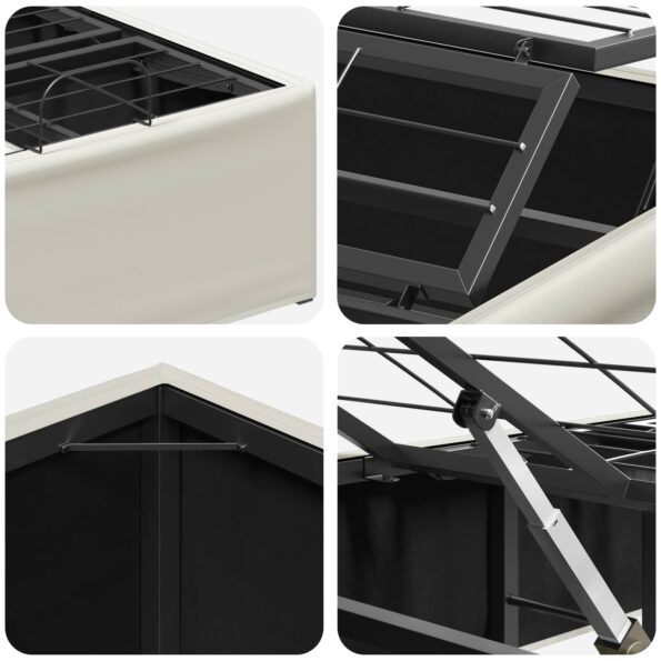 vidaXL Elektrický nastaviteľný rám postele Biela 200 x 100 x 33,5 cm – Obrázok 8