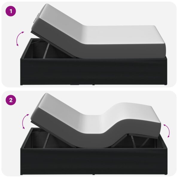 vidaXL Elektrický nastaviteľný rám postele Čierna 190 x 90 x 33,5 cm – Obrázok 10