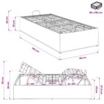 vidaXL Elektrický nastaviteľný rám postele Čierna 190 x 90 x 33,5 cm – Obrázok 11