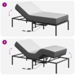 vidaXL Elektrický nastaviteľný rám postele Čierna 200 x 70 x 33,5 cm – Obrázok 10