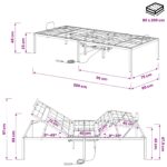 vidaXL Elektrický nastaviteľný rám postele Čierna 200 x 80 x 33,5 cm – Obrázok 11