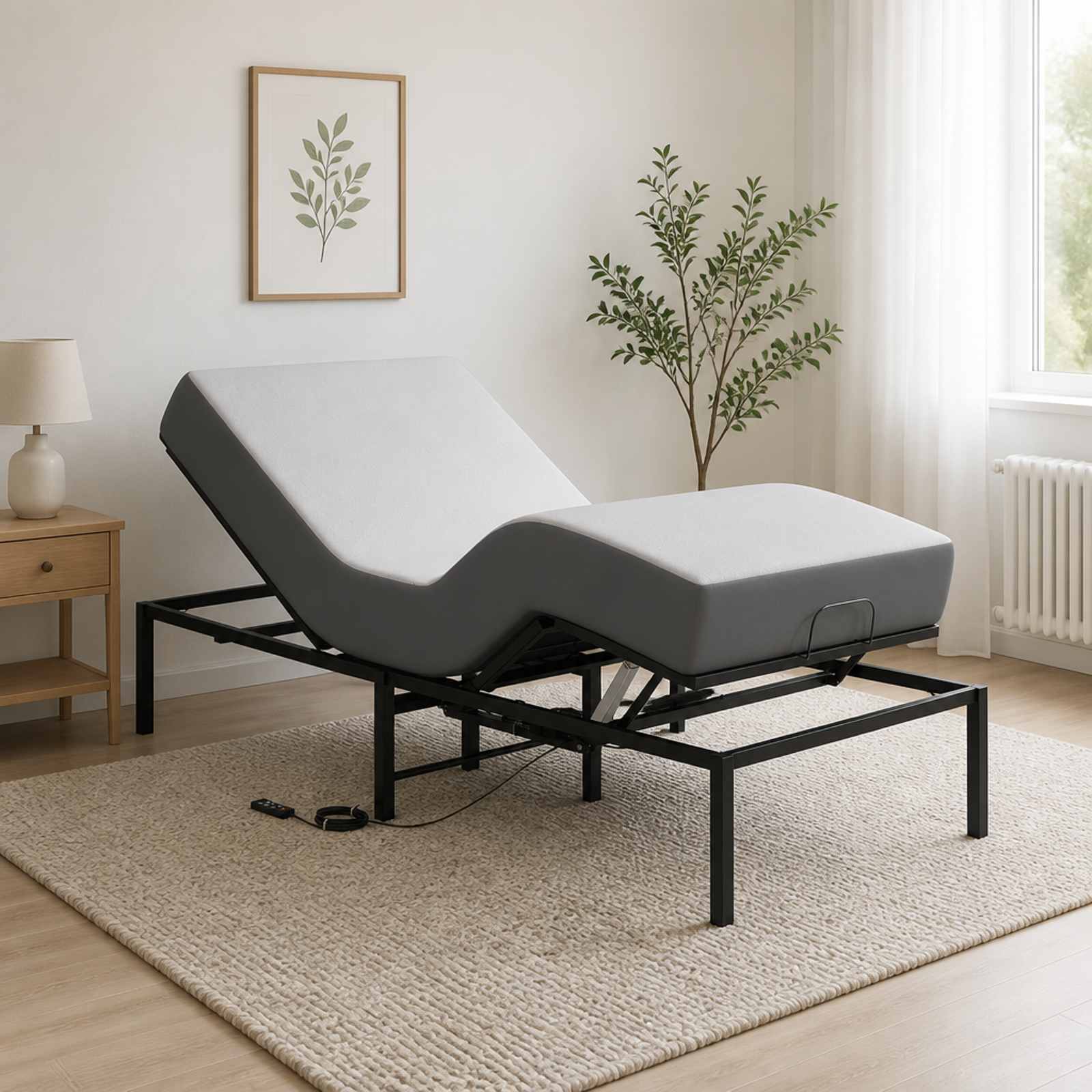 42037360_1.jpg vidaXL Elektrický nastaviteľný rám postele Čierna 90 x 190 x 48 cm – Obrázok 1