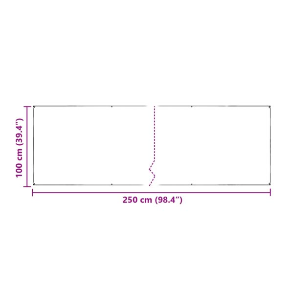 vidaXL Plachta 350 gsm Priehľadná 2,5 x 1 m PVC – Obrázok 10
