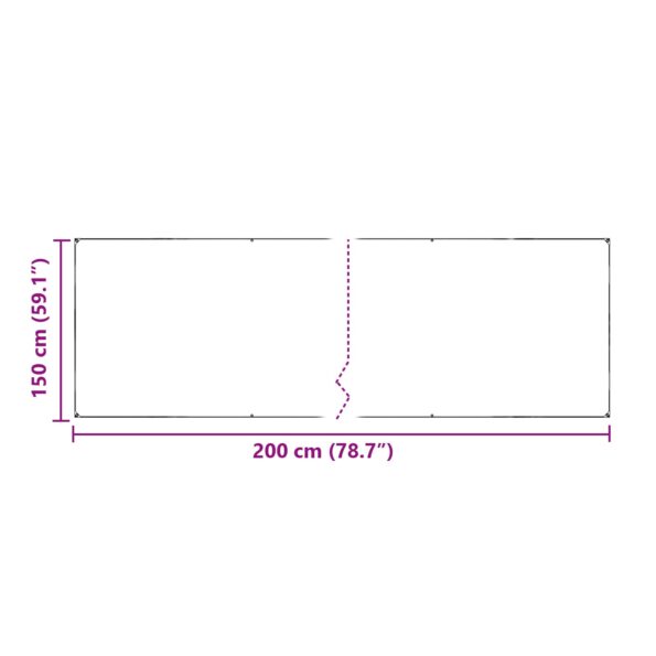 vidaXL Plachta 350 gsm Priehľadná 2 x 1,5 m PVC – Obrázok 10
