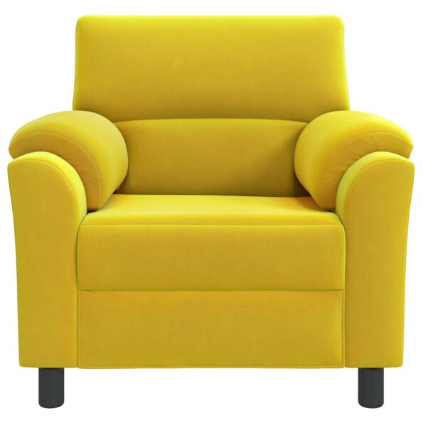 vidaXL Pohovka Žltá 94 x 85 x 93 cm Zamat – Obrázok 3
