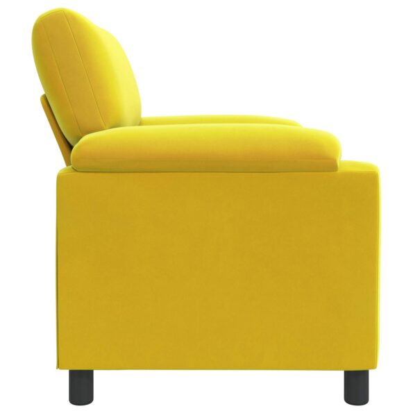 vidaXL Pohovka Žltá 94 x 85 x 93 cm Zamat – Obrázok 4