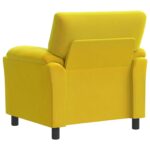 vidaXL Pohovka Žltá 94 x 85 x 93 cm Zamat – Obrázok 5