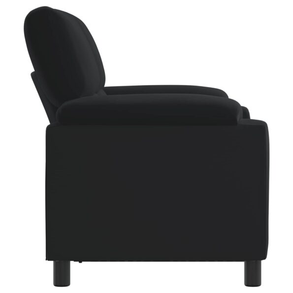 vidaXL Pohovka Čierna 154 x 85 x 93 cm Zamat – Obrázok 4