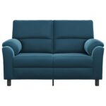 vidaXL Pohovka Modrá 154 x 85 x 93 cm Zamat – Obrázok 3