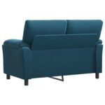 vidaXL Pohovka Modrá 154 x 85 x 93 cm Zamat – Obrázok 5