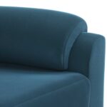 vidaXL Pohovka Modrá 154 x 85 x 93 cm Zamat – Obrázok 6