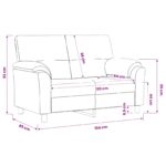 vidaXL Pohovka Modrá 154 x 85 x 93 cm Zamat – Obrázok 9