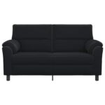 vidaXL Pohovka Čierna 174 x 85 x 93 cm Zamat – Obrázok 3
