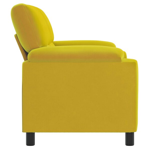 vidaXL Pohovka Žltá 174 x 85 x 93 cm Zamat – Obrázok 4