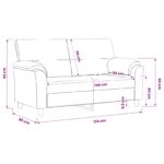 vidaXL Pohovka Žltá 174 x 85 x 93 cm Zamat – Obrázok 9