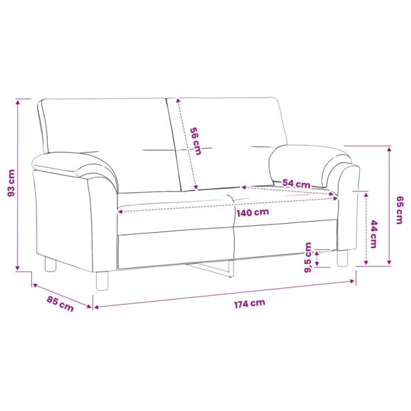 vidaXL Pohovka Žltá 174 x 85 x 93 cm Zamat – Obrázok 9